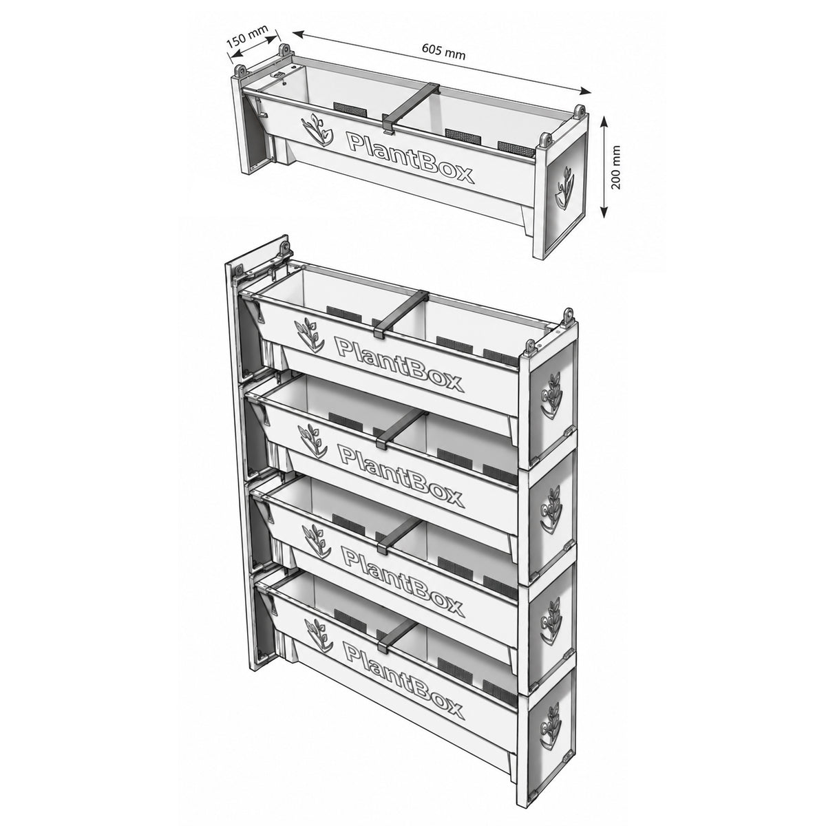 Helix® PlantBox - 5er Set zur Wandbegrünung