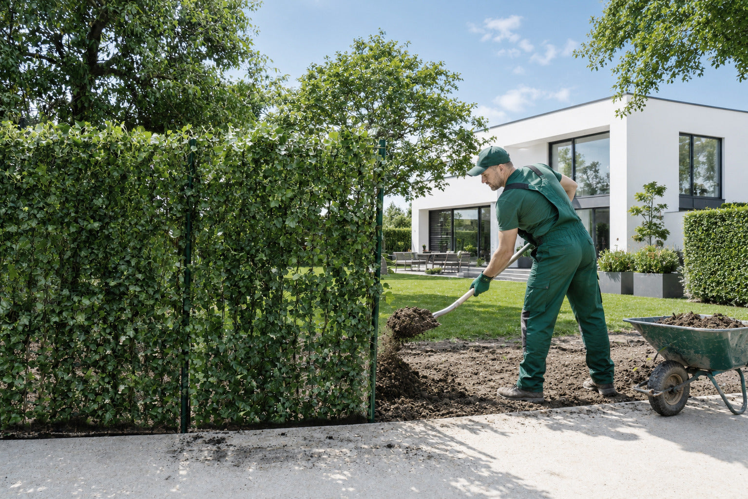 Hecke am laufenden Meter in 205 cm Höhe
